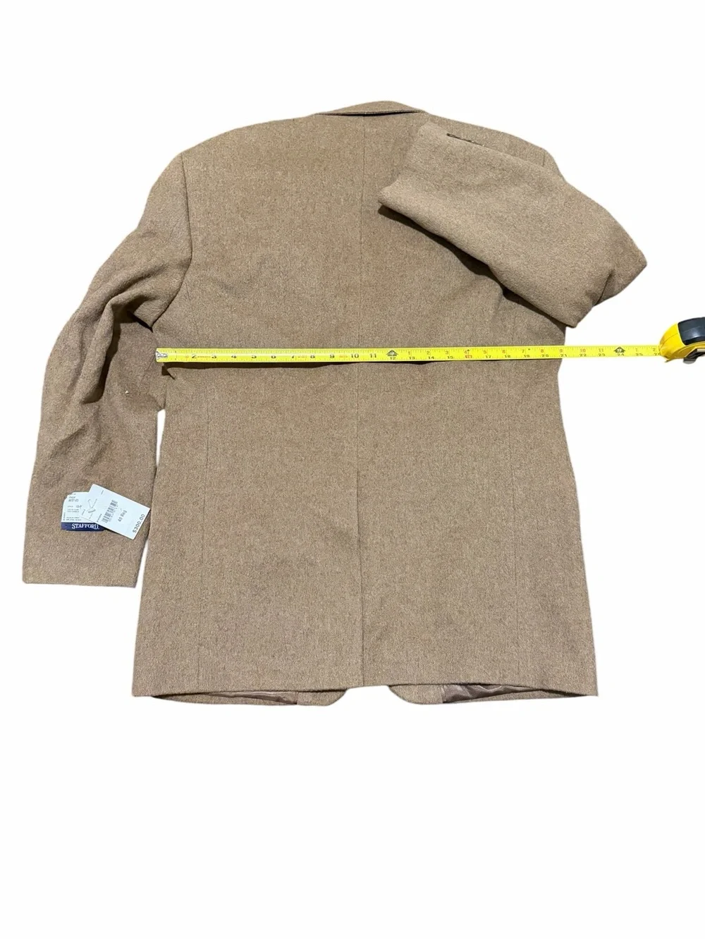 Stafford Light Brown Herringbone Sport MEN BLAZER ,SZ40, NWT,100%camel